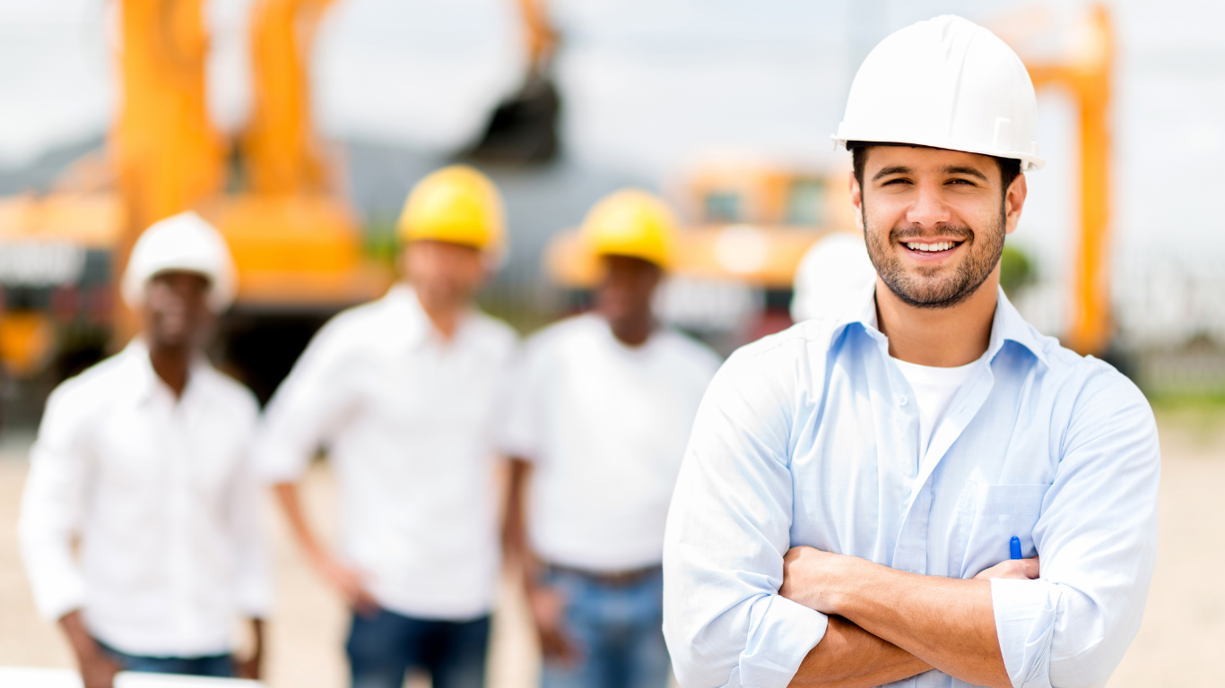 Construction owner with crew on job site in Crestview